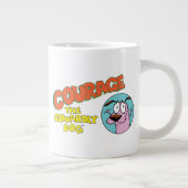 Courage des feigen Hundes | Logo anzeigen Jumbo-Tasse (Rechts)