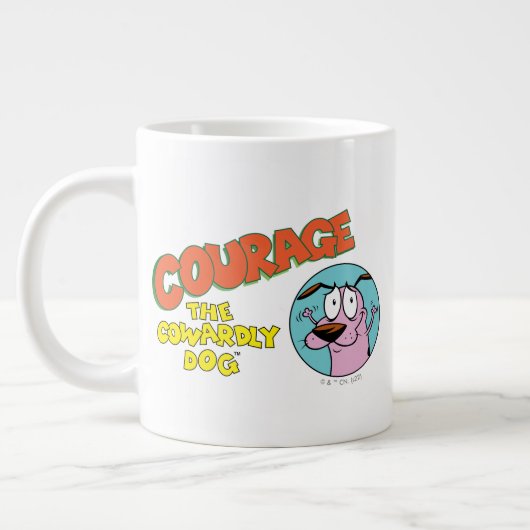 Courage des feigen Hundes | Logo anzeigen Jumbo-Tasse (Links)