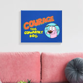 Courage des feigen Hundes | Logo anzeigen Leinwanddruck (Insitu (Wohnzimmer))