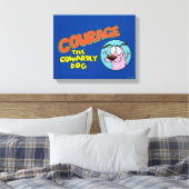 Courage des feigen Hundes | Logo anzeigen Leinwanddruck (Insitu (Schlafzimmer))