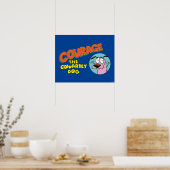 Courage des feigen Hundes | Logo anzeigen Poster (Küche)