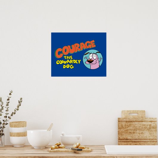 Courage des feigen Hundes | Logo anzeigen Poster (Küche)