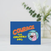 Courage des feigen Hundes | Logo anzeigen Postkarte (Stehend Vorderseite)