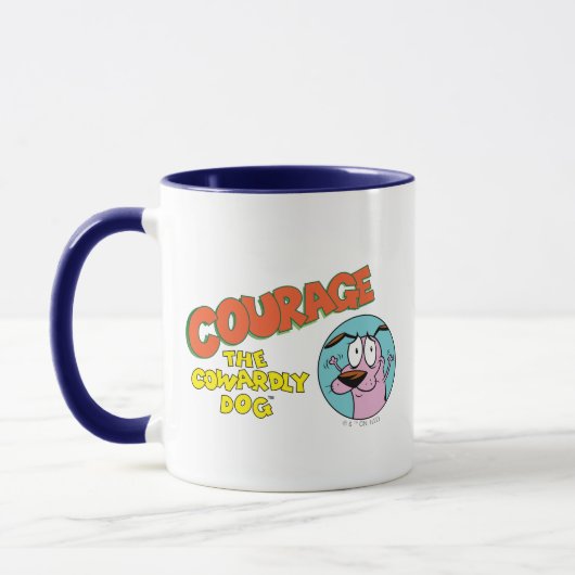 Courage des feigen Hundes | Logo anzeigen Tasse (Links)