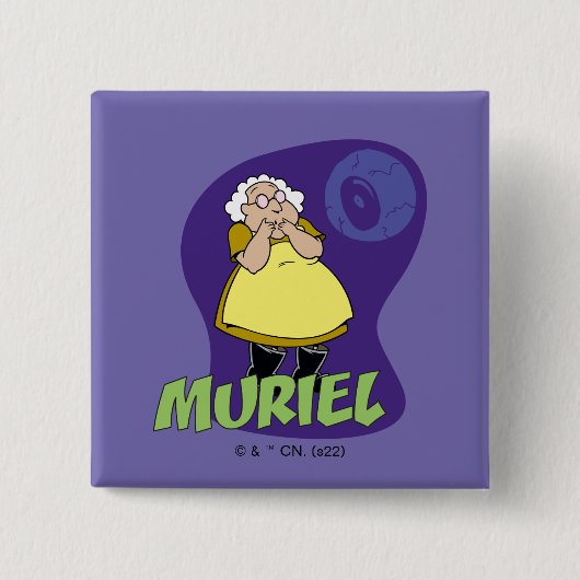 Courage des feigen Hundes | Muriel Graphic Button (Vorderseite)
