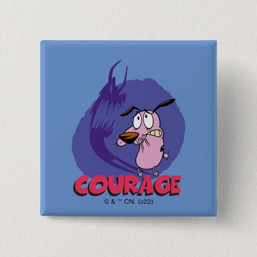 Courage des feigen Hundes | Schattengrafik Button (Vorderseite)