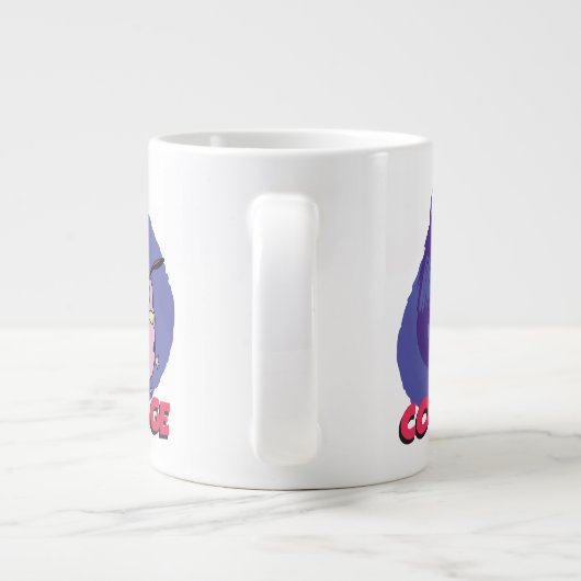 Courage des feigen Hundes | Schattengrafik Jumbo-Tasse (Rückseite)