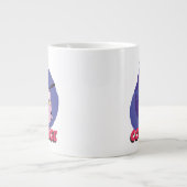 Courage des feigen Hundes | Schattengrafik Jumbo-Tasse (Vorderseite)