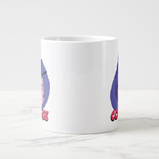 Courage des feigen Hundes | Schattengrafik Jumbo-Tasse (Vorderseite)