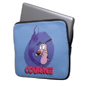 Courage des feigen Hundes | Schattengrafik Laptopschutzhülle (Vorderseite Links)