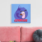 Courage des feigen Hundes | Schattengrafik Leinwanddruck (Insitu (Wohnzimmer))