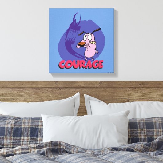 Courage des feigen Hundes | Schattengrafik Leinwanddruck (Insitu (Schlafzimmer))