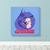 Courage des feigen Hundes | Schattengrafik Leinwanddruck (Insitu (Holzboden))