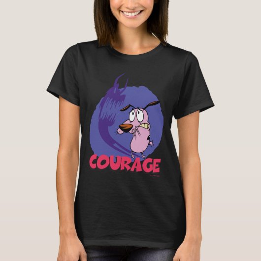 Courage des feigen Hundes | Schattengrafik T-Shirt (Vorderseite)