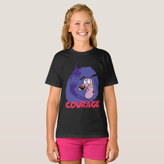Courage des feigen Hundes | Schattengrafik T-Shirt (Vorne ganz)