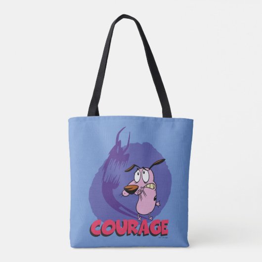 Courage des feigen Hundes | Schattengrafik Tasche (Rückseite)