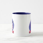 Courage des feigen Hundes | Schattengrafik Tasse (Zentrum)