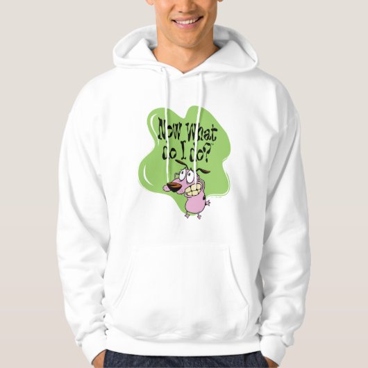 Courage des feigen Hundes | Was mache ich jetzt? Hoodie (Vorderseite)
