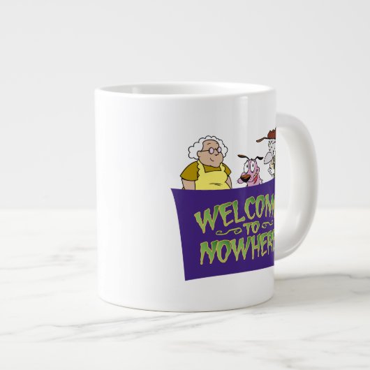 Courage des feigen Hundes | Willkommen in Nirgendw Jumbo-Tasse (Vorderseite Rechts)