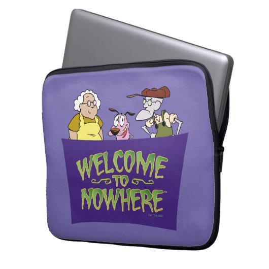 Courage des feigen Hundes | Willkommen in Nirgendw Laptopschutzhülle (Vorderseite Links)
