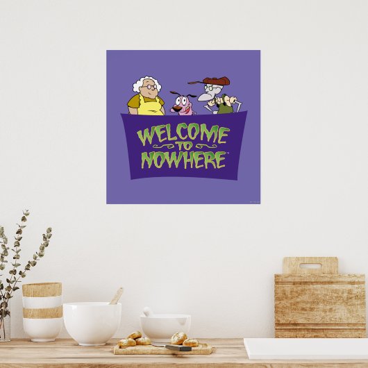 Courage des feigen Hundes | Willkommen in Nirgendw Poster (Küche)