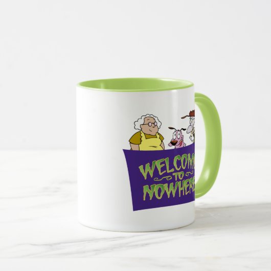 Courage des feigen Hundes | Willkommen in Nirgendw Tasse (VorderseiteRechts)