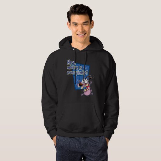 Courage des feigen Hundes | Wo sind alle? Hoodie (Vorne ganz)