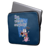 Courage des feigen Hundes | Wo sind alle? Laptopschutzhülle (Vorderseite Links)