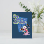 Courage des feigen Hundes | Wo sind alle? Postkarte (Stehend Vorderseite)