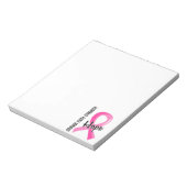 Courage Faith Hope 5 Brustkrebs Notizblock (Rotiert)