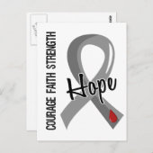 Courage Faith Hope 5 Diabetes Postkarte (Vorne/Hinten)