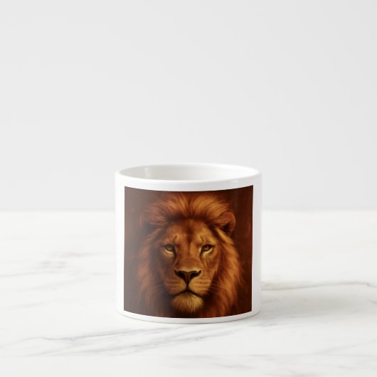 Courage & Faith Lion Mug Espressotasse (Vorderseite)