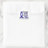 Courage Faith Strength Hope Colon Cancer Runder Aufkleber (Tasche)