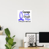 Courage Faith Strength Hope Lymphedema Poster (Heimbüro)