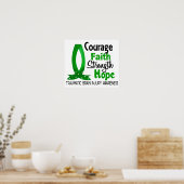Courage Faith Strength Hope Traumatic Brain Injury Poster (Küche)