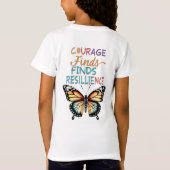 Courage Findest Widerstandskraft: Design der Butte T-Shirt (Rückseite)