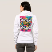 Courage Finds Stärke Motivierend T - Shirt (Schwarz voll)