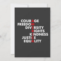 Courage Freedom Diversity Rights Kindness
