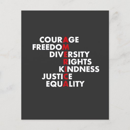Courage Freedom Diversity Rights Kindness Flyer (Vorne)