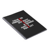 Courage Freedom Diversity Rights Kindness Notizblock (Rechte Seite)