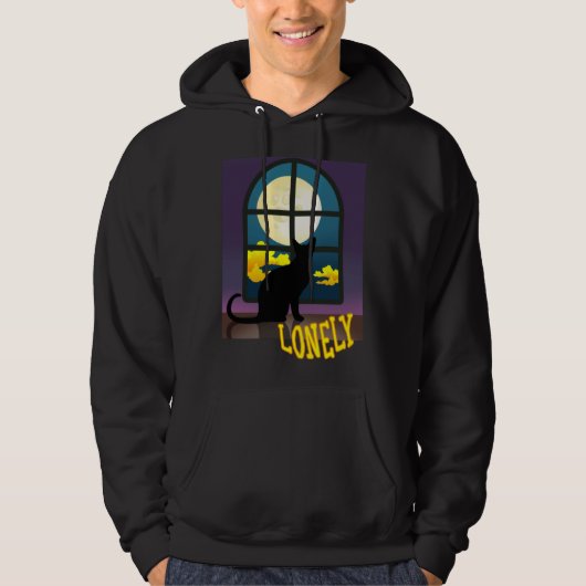 Courage  Fulllmoon Dust and a Sad Lonely Cat Hoodie (Vorderseite)