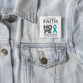Courage Glaube Kraft Hoffnung Ovarielles Bewusstse Button (Beispiel)