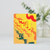 Courage Graffiti Postcard Postkarte (Stehend Vorderseite)