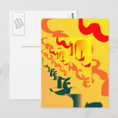 Courage Graffiti Postcard Postkarte (Vorne/Hinten)