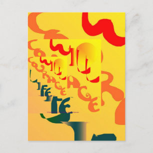 Courage Graffiti Postcard Postkarte