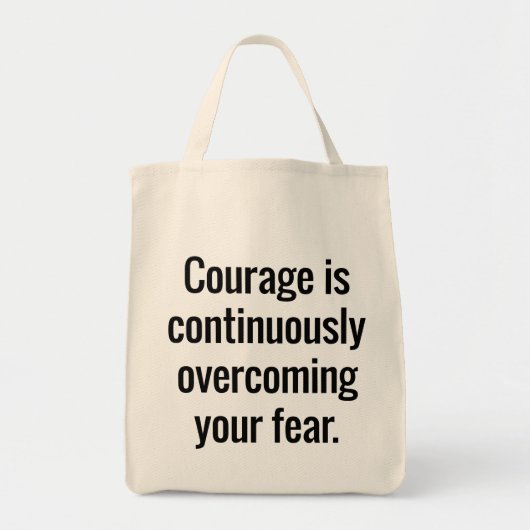 Courage Grocery Tote Bag Tragetasche (Vorne)