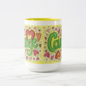 Courage Heart Word Art Custom Coffee Tasse (Mittel)