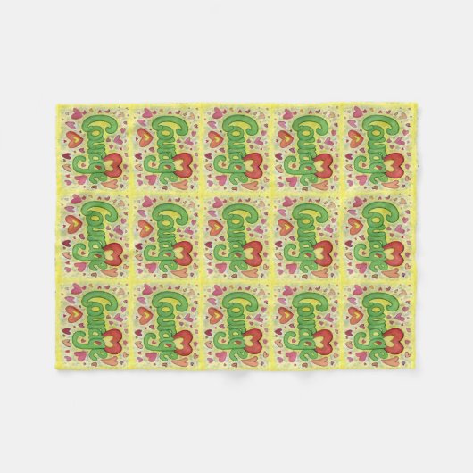 Courage Heart Word Art Soft Fleece Leder (Vorderseite (Horizontal))