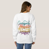 Courage Hearts Conquer Sweatshirt (Schwarz voll)