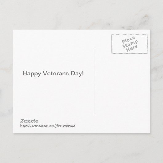 Courage-Hero-Danke Ihnen Veterans Day Postcard Postkarte (Rückseite)
